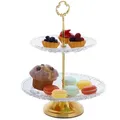 Produktbild: Relaxdays Etagere, Transparent, Glas, Metall, 30 cm, Tischkultur & Servieren, Etageren