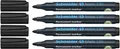 Produktbild: Schneider Maxx 130 Permanent-Marker mit Rundspitze (Strichstärke: 1-3 mm, nachfüllbar) 4er Packung schwarz