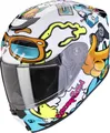 Produktbild: Scorpion EXO-JNR Fun weiß-blau Kinder-Motorradhelm ECE 22.06 mit AirFit-System und Pinlock, M 50/51