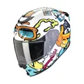 Produktbild: Scorpion Exo JNR Fun Kinder Motorrad Helm Gr. M - Weiß Blau