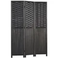 Produktbild: Homestyle4u Paravent, Schwarz, Holz, 120x170x2 cm, Wohnzimmer, Raumteiler & Paravents, Paravents
