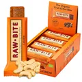 Produktbild: RAWBITE Riegel CASHEW I 12 weiche Bio Nuss-Riegel in Vorteilsbox I Datteln und Nüssen I Vegan, glutenfrei, laktosefrei I enthält von Natur aus Zucker I mit 12g Protein I 12 x 50g
