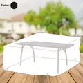 Produktbild: Abdeckhaube anthrazit für Tisch eckig Schutzhülle Möbelabdeckung 150x100x75cm