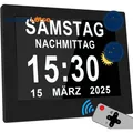 Produktbild: Elektronische Kalenderuhr 8 Zoll mit Alarm und Fernbedienung für Senioren Demenz