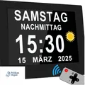 Produktbild: Elektronische Tag Datum Kalenderuhr 8 Zoll Fernbedienung 19