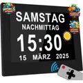 Produktbild: Elektronische Kalenderuhr 8 Zoll mit Alarm und Fernbedienung für Senioren Demenz