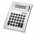 Produktbild: GENIE 50 DC Tischrechner 8-stellig – Taschenrechner mit Dual-Power Solar & Batterie – Großes angewinkeltes LCD-Display – Bürorechner mit großen Tasten für Büro, Schule & Zuhause – Silber