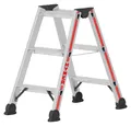 Produktbild: Hymer Bockleiter Alu Stufenstehleiter Aluleiter Stehleiter Trittleiter 0,75 m