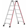 Produktbild: Hymer Stufenstehleiter beids 2x3 Stufen AH 1,69m Aluminium