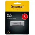 Produktbild: Intenso Speicherstick Alu Line, Hi-Speed USB 2.0, silber, Kapazität 8 GB