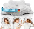 Produktbild: Premium Memory Foam Kopfkissen Ergonomisch Orthopädisch Weiß Sehr Qualitativ