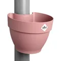 Produktbild: elho Vibia Campana Fallrohrpflanzgefäss 40 - Blumentopf für Regenrohr - vertikaler Garten - 100% recyceltem Plastik - Ø 21.6 x H 16.3 cm - Rosa/Puderrosa