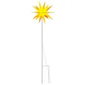 Produktbild: vidaXL Weihnachtsstern, Faltbar Beleuchtet Adventsstern mit Erdspieß LED, Wasserdicht Weihnachtsbeleuchtung mit Timer, Leuchtstern Weihnachtsdeko für Innen Außen, Gelb 57 cm