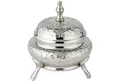 Produktbild: Marrakesch Orient & Mediterran Interior Zuckerdose Marokkanische Deko Zuckerdose Tischdeko Dose Bonboniere Nabih Silber, Aluminium, Metall, (1-tlg), Handarbeit