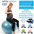 Produktbild: VITALWORXX Gymnastikball VITALWORXX Gymnastikball für Schwangere, extrem stabil, mit Pumpe, Hohe Materialstärke, Anti-Burst-System