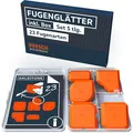 Produktbild: Presch Fugenglätter Set 5tlg. - Makellose Fugen dank extrem gerader Kanten - Spezialnoppen für leichtes Aufheben - Ideal für Dichtstoffe wie Acryl, Silikon uvm. - Silikon Abzieher inkl. Box