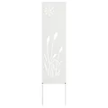 Produktbild: vidaXL Garten Sichtschutz-Leinwand Weiß 32 x 140 cm, Garten und Terrasse, Rechteckig, Moderner Sichtschutz, Dekorative Einlagen, Außenscreen, Patio Akzent, Funktionale Trennwand