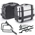 Produktbild: GIVI Seitenkoffer TRK33 Aluminium 33LT + Rahmen für HONDA VFR 800 2000 2001