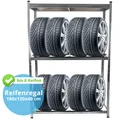 Produktbild: Reifenregal Reifenständer Werkstattregal Schwerlastregal Lagerregal 180x120x40cm