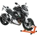 Produktbild: Hi-Q Tools Montageständer Motorrad Ständer Motorradheber Vorderradständer für Servicearbeiten/Motorradtransport, passend für Reifengrößen von 12-24 Zoll bis 160er Vorderreifen