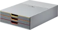 Produktbild: DURABLE 760327 - Ordnungsbox mit 3 farbigen Schubladen