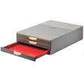 Produktbild: DURABLE Schubladenbox VARICOLOR®  dunkelgrau mit bunten Farblinien 760327, DIN A