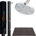 Produktbild: CCLIFE Solardusche mit Kunststoffboden 40L Solar Gartendusche Pooldusche Regendusche Außendusche schwarz