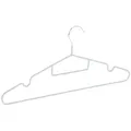 Produktbild: Relaxdays Kleiderbügel, 24er Set, rutschfest gummiert, Steg, Einkerbungen, Krawattenhalter, Bügel platzsparend, hellgrau