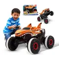 Produktbild: Hot Wheels Monster Trucks Ferngesteuertes Auto Tiger Shark, mit 'Terrain Stomp' Technologie für tierähnliche Bewegungen, Wheelie Modus für Drehen auf 2 Rädern, Spielzeug ab 4 Jahre, HGV87