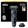 Produktbild: Braun Series 5 Rasierer Herren Elektrisch, Elektrorasierer mit 50 Min. Akku und EasyClean, Rasierapparat, Trockenrasierer, Wet & Dry, Wasserdicht, Made in Germany, 51-B1000s, Blau