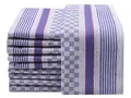 Produktbild: ZOLLNER 10er Set Geschirrtücher, 45x90 cm, Baumwolle, blau kariert