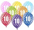 Produktbild: 10 kunterbunte Luftballons 10. Geburtstag Metallic 30cm Deko Ballons 10 Geburtstag Mädchen Junge Jubiläum 10 Jahre Ballon Zahl 10