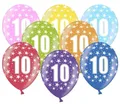 Produktbild: 10 kunterbunte Luftballons 10. Geburtstag Metallic 30cm Deko Ballons 10 Gebur...