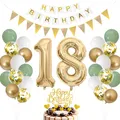 Produktbild: 18.Geburtstag Deko Salbeigrüne Luftballon 18. Geburtstag Junge Mädchen Ballon...