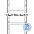 Produktbild: HERMA Computeretiketten endlos 88,9 x 35,7 mm 1-bahnig weiß 4.000 Etiketten