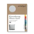Produktbild: schlafgut Woven Satin Kissenbezug 80x80 cm Grey Light Uni in Premium Hotelqualität, Kopfkissenbezug einzeln mit 100% weicher Baumwolle