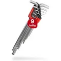 Produktbild: Stiftschlüssel Set im ErgoStar Halter (37351), 9 tlg., Innensechskant Schlüssel Set, Sechskantschlüssel Satz Kugelkopf, Imbusschlüsselset für alle