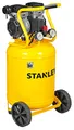 Produktbild: Stanley Kompressor 230V SXCMS1350VE - Luftkompressor 8Bar - 50L - 59dB - Geräuscharme Luftpumpe - Ölfrei - 150L/Min - mit Handgriff und Rädern - Gelb