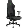 Produktbild: RAZER Iskur V2 X - Gaming-Stuhl mit integrierter Lendenwirbelstütze (hochverdichtete Schaumstoffpolster, 2D-Armlehnen, weicher Stoff) Stoff Schwarz Gaming Stuhl, Schlangenlogo in Razer Green