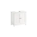 Produktbild: SoBuy Waschbeckenunterschrank mit 2 Türen Weiß 60x35x58cm Rustikal