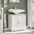 Produktbild: SoBuy FRG237-II-W Waschbeckenunterschrank Badschrank Unterschrank in weiß BHT ca: 57x58x35cm