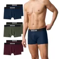 Produktbild: Snocks Boxershorts Herren aus Bio-Baumwolle (6er Pack) - Atmungsaktiv und Ideal für Sport und Alltag - Kein juckendes Etikett - Unterhosen Herren - Gr.XL, Farbe Mix (Navy/Rot/Olivine)