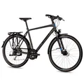 Produktbild: Airtracks Herren Trekking Fahrrad 28 Zoll TR.2845 Trekkingrad Shimano 27 Gang ALIVIO RD-M4000 SGS - Schwarz Matt - Rahmenhöhen 52cm 56cm - Modelljahr 2024 (60cm (Körpergröße 185-195cm))
