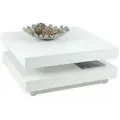 Produktbild: Couchtisch - weiß matt - drehbare Tischplatte