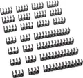 Produktbild: deleyCON Kabelhalterung 24er Set Kabelkamm Kabelorganizer Kabelmanagement Kabelhalter Kabelführung Kabelclips Kabel Kämme 24-Pin 8-Pin 6-Pin für interne PC Computer Kabel Schwarz