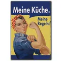 Produktbild: LANOLU Kühlschrankmagnete lustig- Meine Küche, Meine Regeln - lustige Magnete mit Sprüchen und witzigen Motiven 8x5,5cm