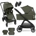 Produktbild: ABC Design City Life 2in1 Kombi-Kinderwagen – Babywanne & Sportwagen bis 22 kg, wendbare Sitzeinheit, Liegeposition, Teleskopschieber & großer Einkaufskorb bis 10 kg – Avocado