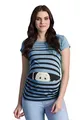Produktbild: Witzige süße Umstandsmode T-Shirt mit Motiv Schwangerschaft Geschenk - Kurzarm (Babyblau, Small)