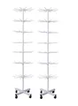 Produktbild: BAYLI Schmuckständer 2er Set - Verkaufsständer drehbar Höhe 155cm, rollbares Warenständer