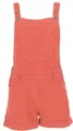 Produktbild: GURU SHOP Goa Shorts, Latzshorts, Boho Latzhose, Kurzer Jumpsuit - Korallrot, Damen, Baumwolle, Size:XL